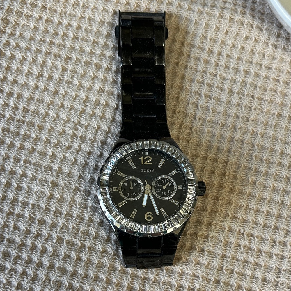 Guess Black Watch with Silver Details